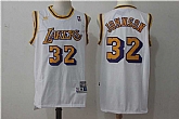 Los Angeles Lakers #32 Magic Johnson White Hardwood Classics Jersey,baseball caps,new era cap wholesale,wholesale hats